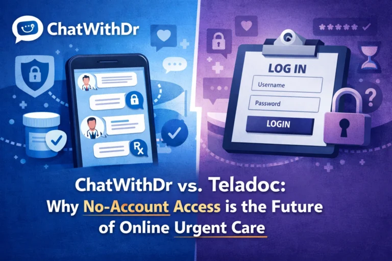 ChatWithDr vs. Teladoc: Why No-Account Access is the Future of Online Urgent Care