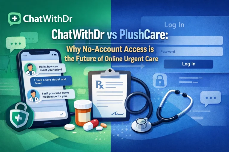 ChatWithDr vs PlushCare: Why No-Account Access is the Future of Online Urgent Care