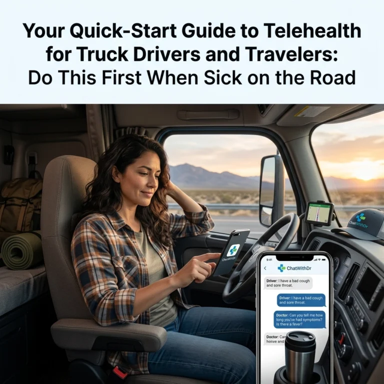 Your Quick-Start Guide to Telehealth for Truck Drivers and Travelers: Do This First When Sick on the Road
